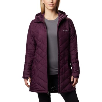 Columbia Heavenly Long Hooded, Chamarras Negros Rosas Para Mujer | 341850-DGI